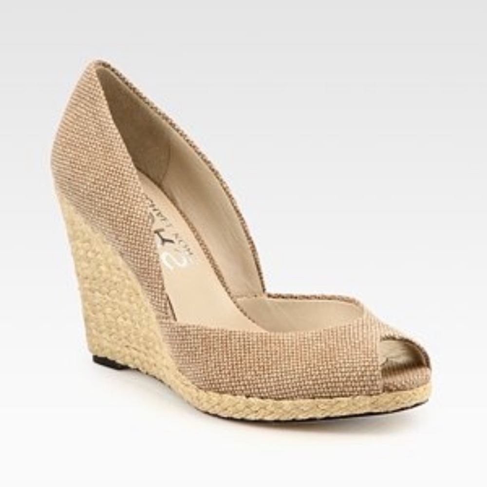 Michael Michael Kors tan peeptoe espadrille 7.5